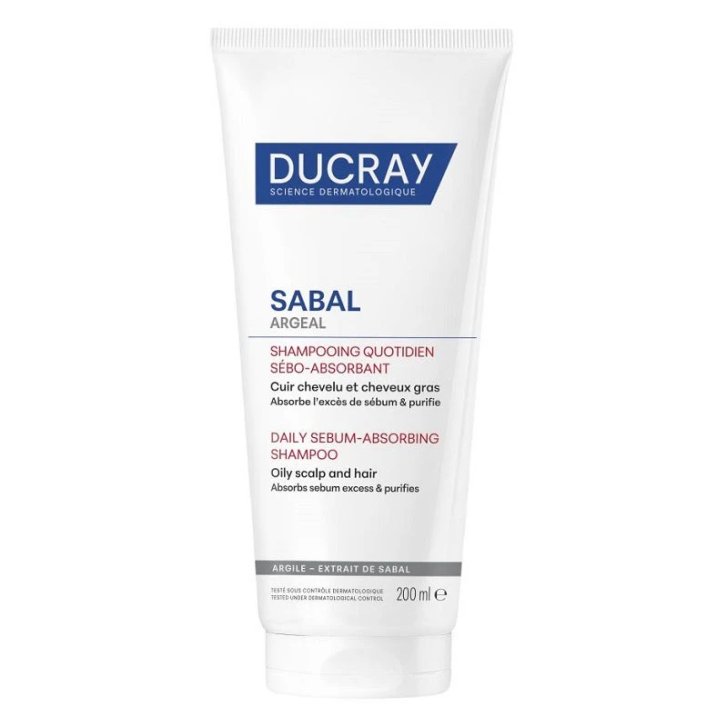 Ducray Sabal Shampoo Quotidiano Sebo Assorbente per Capelli Grassi 200 ml - Ducray