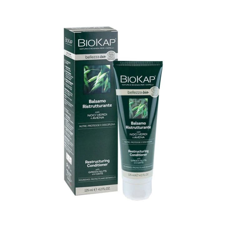 Biokap Balsamo Ristrutturante Bio con Avena e Noci Verdi 125 ml - Biokap
