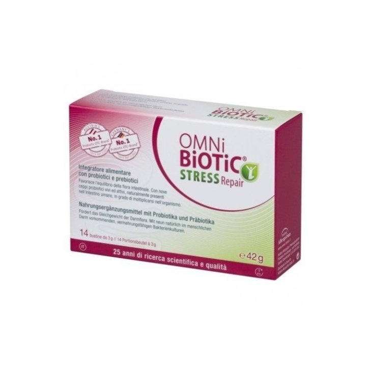 Omni Biotic Stress Repair Integratore Alimentare con Probiotici e Prebiotici 14 Bustine da 3 g - Institut Allergosan GmbH Omni Biotic Stress Repair Integratore Alimentare con Probiotici e Prebiotici 14 Bustine da 3 g - Institut Allergosan GmbH