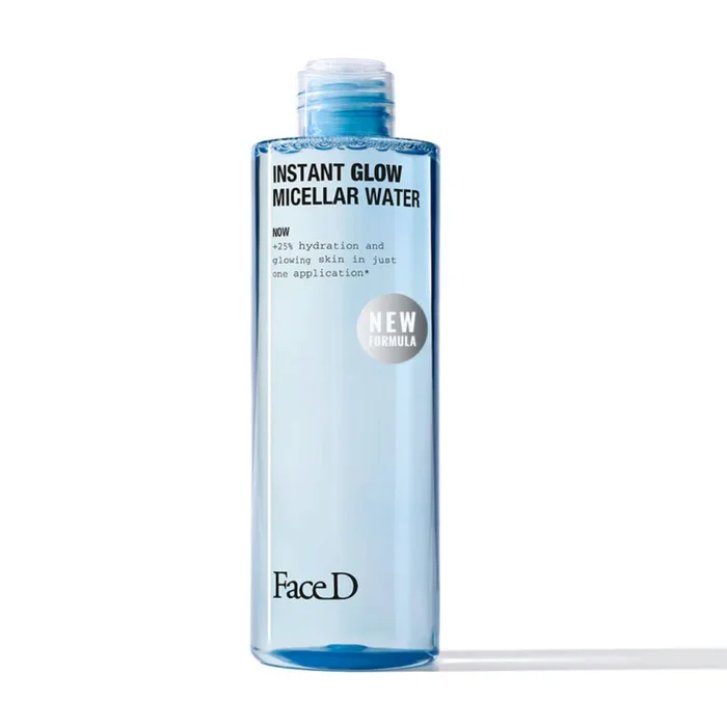 Face D Acqua Micellare Struccante e Idratante con Acido Ialuronico e Vitamina C 400 ml - Face D