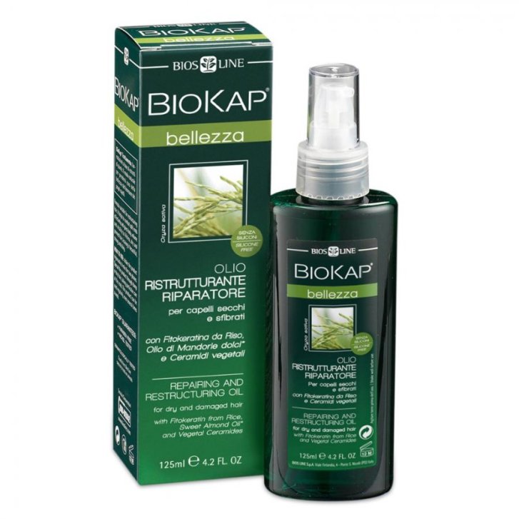 Biokap Olio Ristrutturante Riparatore per Capelli Secchi e Sfibrati 125 ml - Bios Line Biokap Olio Ristrutturante Riparatore per Capelli Secchi e Sfibrati 125 ml - Bios Line
