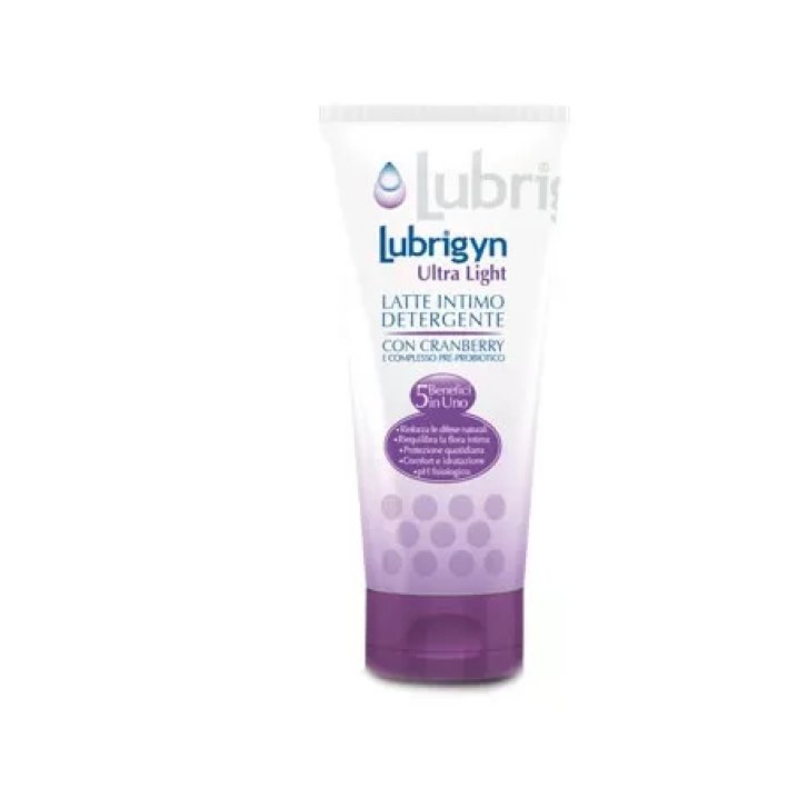 Lubrigyn Ultra Light Latte Intimo Detergente con Cranberry e Pre-Probiotico 200 ml - Uniderm Farmaceutici Srl Lubrigyn Ultra Light Latte Intimo Detergente con Cranberry e Pre-Probiotico 200 ml - Uniderm Farmaceutici Srl