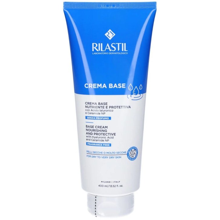 Rilastil Crema Base Nutriente Protettiva con Ceramide NP e Sodio Ialuronato 400 ml - Rilastil