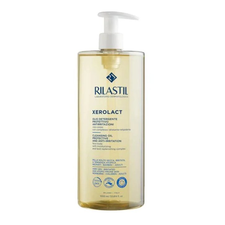 Rilastil Xerolact Olio Detergente Relipidante per Pelle Secca e Fragile 1000 ml - Rilastil