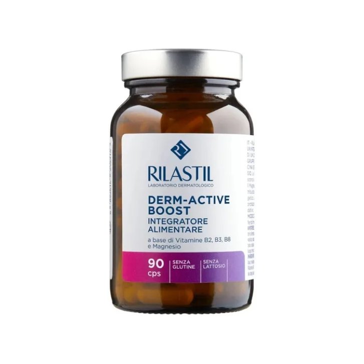 Rilastil Derm-Active Boost Integratore Alimentare con Vitamine B e Magnesio 90 Capsule - Rilastil