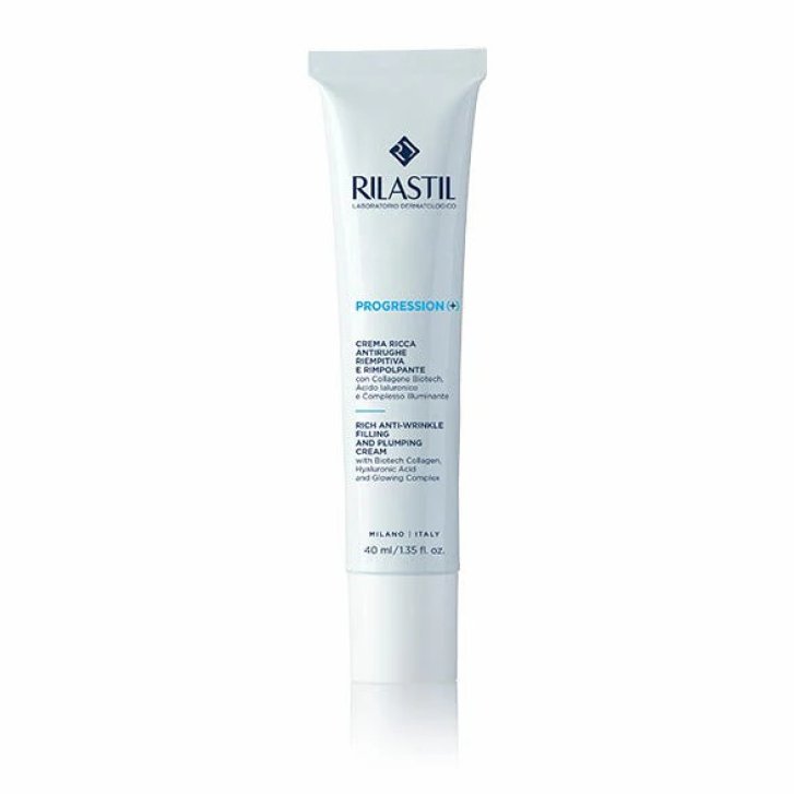 Rilastil Progression Crema Ricca Antirughe Riempitiva e Rimpolpante 40 ml - Rilastil