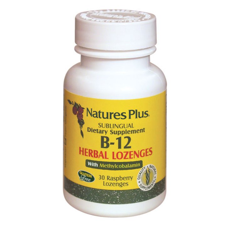 Vitamina B12 1000 mcg Sublinguale Integratore Alimentare per Sistema Nervoso 30 Losanghe - Nature\'s Plus
