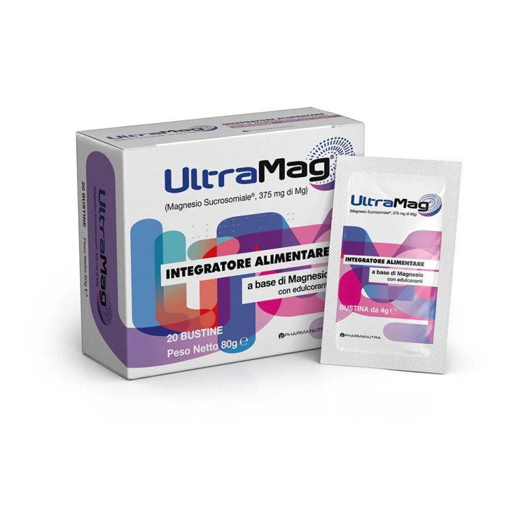 UltraMag Integratore Alimentare con Magnesio per Stanchezza e Affaticamento 20 Bustine - Pharmanutra
