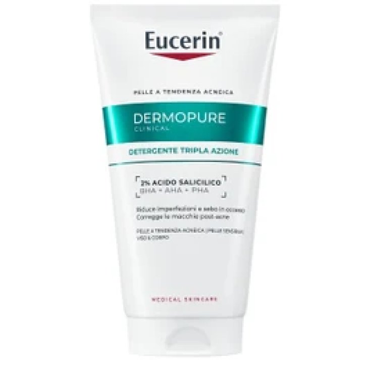 Eucerin Dermopure Clinical Gel Detergente Tripla Azione con Acido Salicilico 150 ml - Eucerin