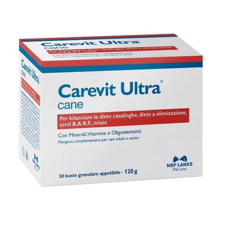Carevit Ultra Cane Mangime Complementare con Vitamine e Minerali 30 Bustine da 4 g - N.B.F. LANES