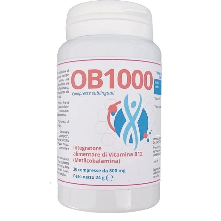 Ob1000 Integratore Vitamina B12 in Compresse Sublinguali 30 Compresse - OMNIAEQUIPE SAS
