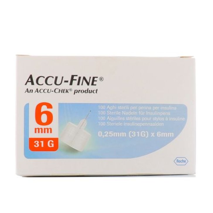 Accu-Fine Ago per Penna Insulina 31G 6 mm 100 Pezzi - Roche Diabetes Care Italy SpA