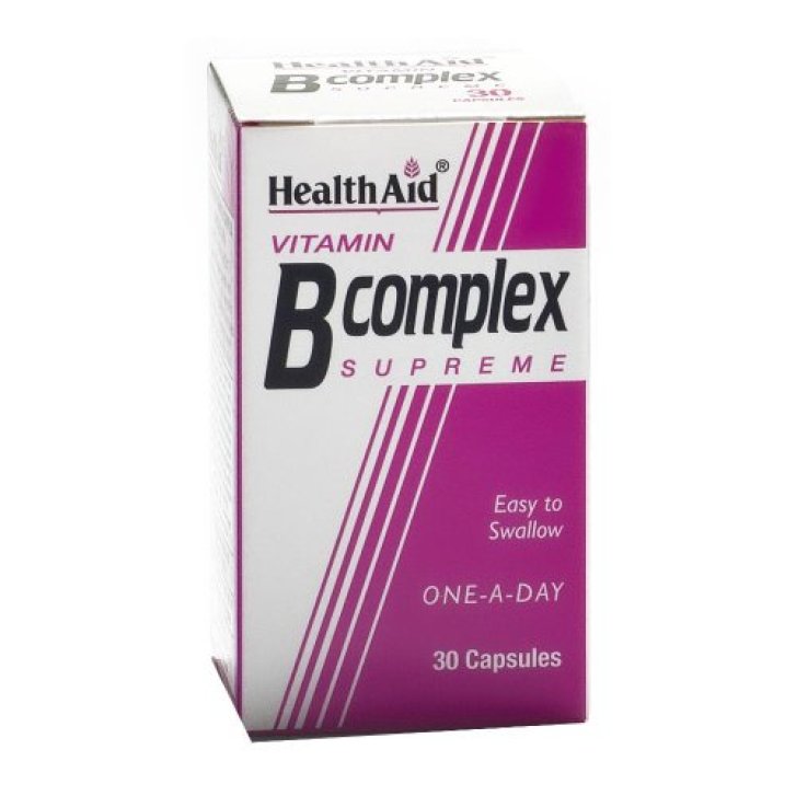 Vitamina B Complex Supreme Integratore con Vitamine del Gruppo B 30 Capsule - Healthaid Italia Srl