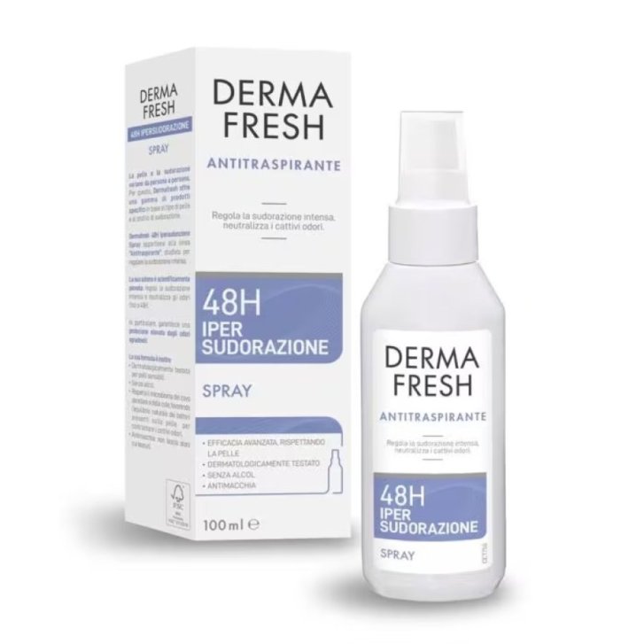 Dermafresh 48H Deodorante Spray Antitraspirante per Sudorazione Intensa 100 ml - Meda Pharma Dermafresh 48H Deodorante Spray Antitraspirante per Sudorazione Intensa 100 ml - Meda Pharma