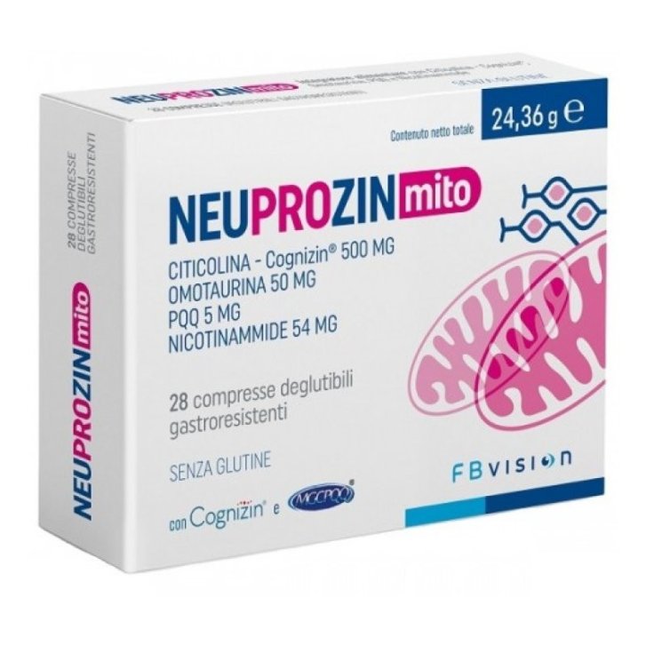 Neuprozin Mito Integratore per Vista e Cervello con Cognizin PQQ e Nicotinammide 28 Compresse - FB Vision
