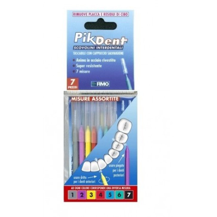 Pikdent Stuzzicolino Scovolini Interdentali con Misure Assortite 7 Pezzi - FIMO