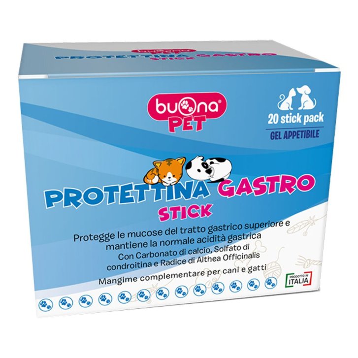 Protettina Gastro Stick Mangime Complementare per Cani e Gatti 20 Stick da 2,5 g - Buonapet