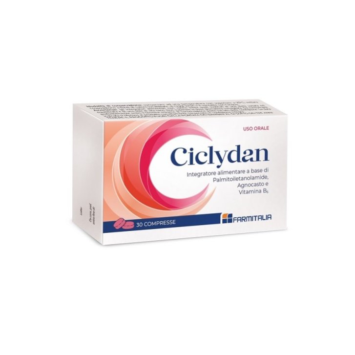 Ciclydan Integratore per il Benessere del Ciclo Mestruale con Palmitoiletanolamide e Vitamina B6 30 Compresse - Farmitalia Srl - Soc. Unipers.