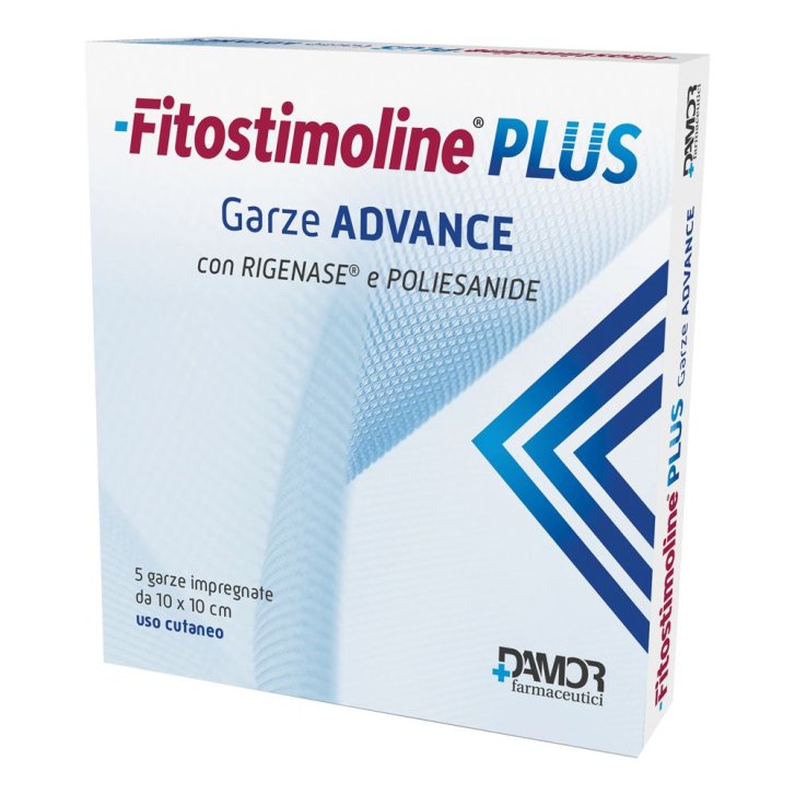 Fitostimoline Plus Garze Advance Impregnate con Rigenase 10x10 cm 5 Pezzi - Farmaceutici Damor Fitostimoline Plus Garze Advance Impregnate con Rigenase 10x10 cm 5 Pezzi - Farmaceutici Damor