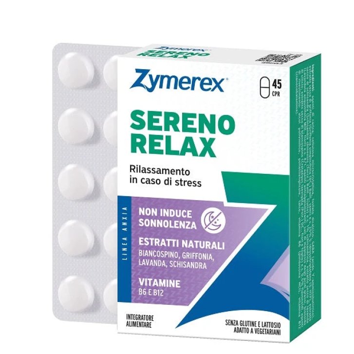 Zymerex Sereno Relax Integratore per il Rilassamento e Benessere Mentale 45 Compresse - Wilco Farma Zymerex Sereno Relax Integratore per il Rilassamento e Benessere Mentale 45 Compresse - Wilco Farma
