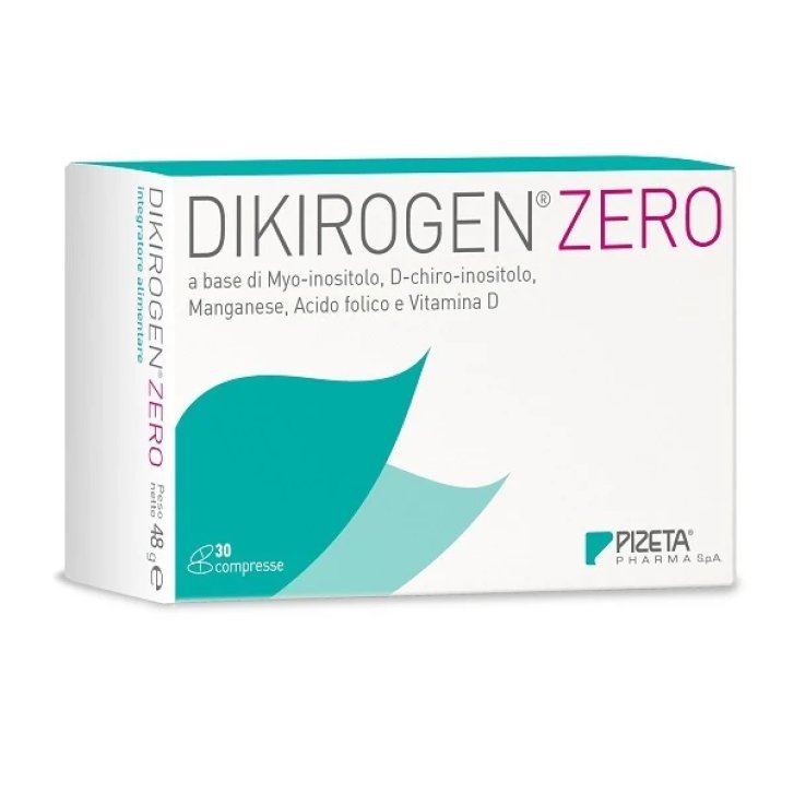 Dikirogen Zero Integratore con Myo-Inositolo e D-Chiro-Inositolo 30 Compresse - Pizeta Pharma SpA