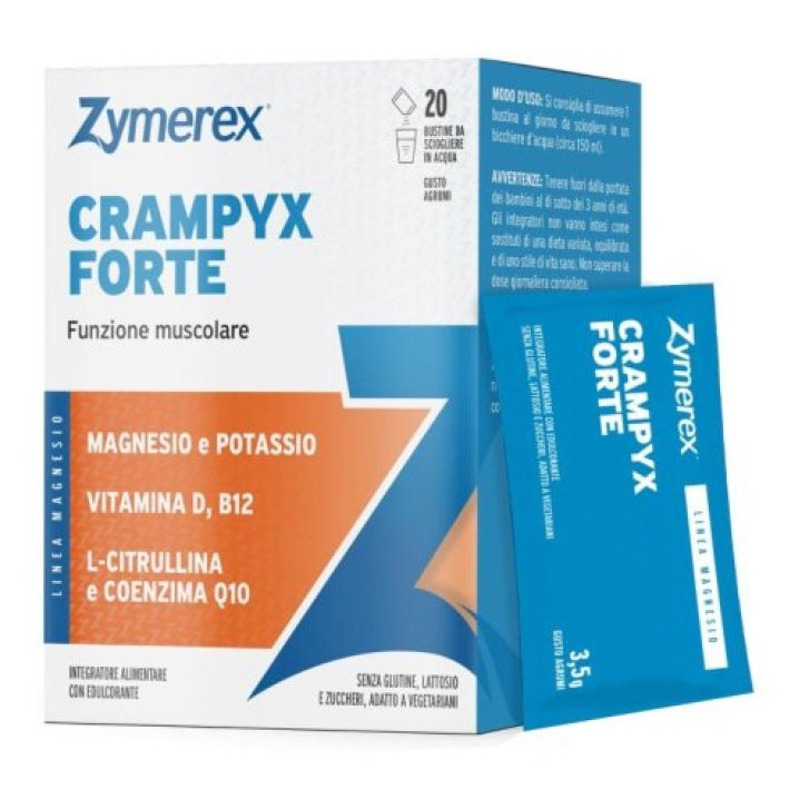 Zymerex Crampyx Forte Integratore per Funzionalità Muscolare e Contrasto Crampi 20 Bustine - Wilco Farma