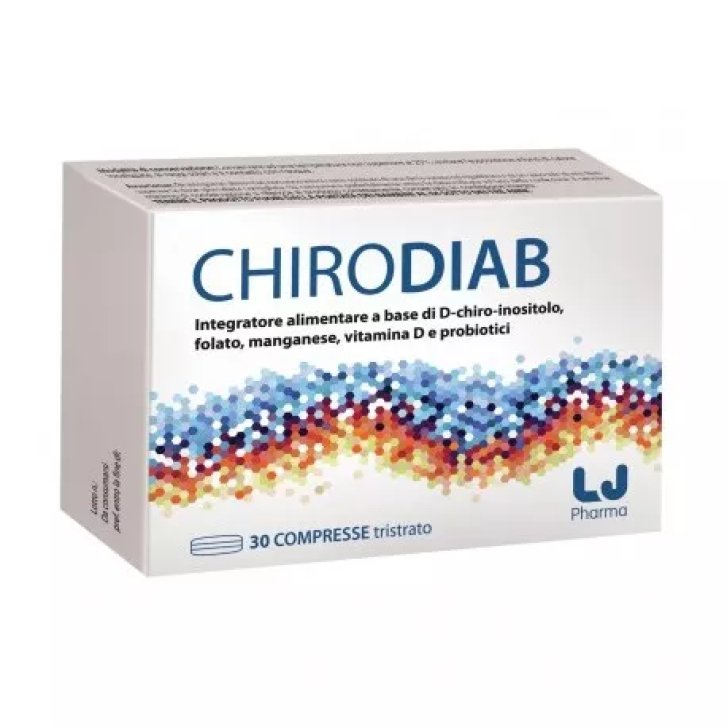 Chirodiab Integratore Alimentare con D-Chiro-Inositolo Prebiotici 30 Compresse - LJ Pharma Chirodiab Integratore Alimentare con D-Chiro-Inositolo Prebiotici 30 Compresse - LJ Pharma