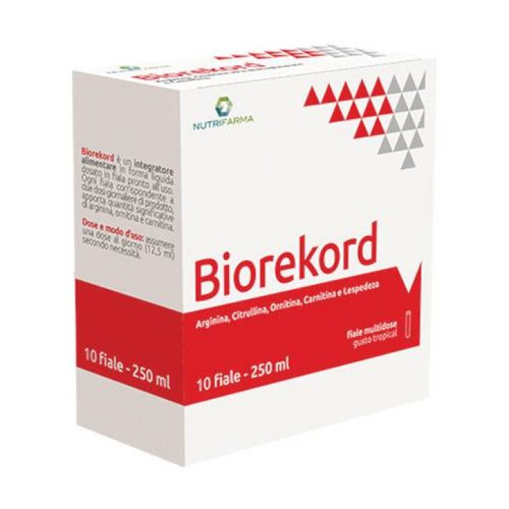 Biorekord Integratore Liquido con Arginina Ornitina e Carnitina 10x25ml - Nutrifarma