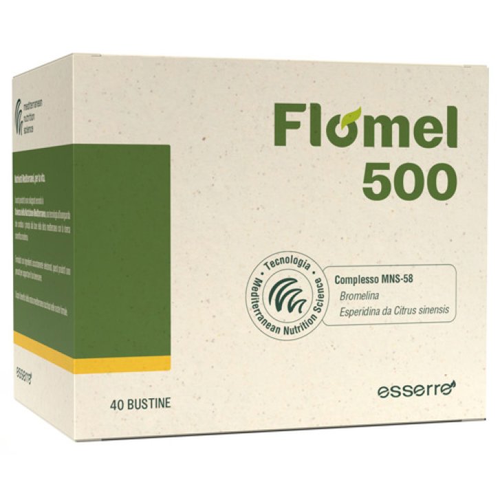 Flomel 500 Integratore con Bromelina ed Esperidina per Drenaggio Liquidi 40 Bustine - ESSERRE PHARMA Srl Flomel 500 Integratore con Bromelina ed Esperidina per Drenaggio Liquidi 40 Bustine - ESSERRE PHARMA Srl