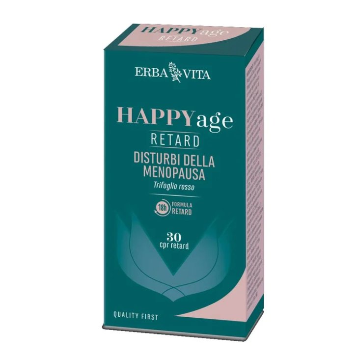 Happy Age Retard Integratore per la Menopausa con Rilascio Graduale 30 Compresse - Erba Vita