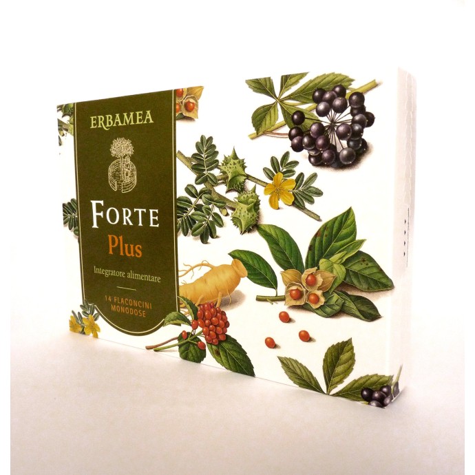 FORTE PLUS Integratore energizzante con Pappa Reale Ginseng Eleuterococco 14 Flaconcini - Erbamea FORTE PLUS Integratore energizzante con Pappa Reale Ginseng Eleuterococco 14 Flaconcini - Erbamea