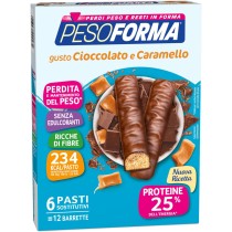 PESOFORMA Barrette pasto sostitutivo proteiche cioccolato e caramello 234 cal