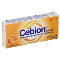 CEBION Vitamina C Masticabile 500mg Gusto Arancia Senza Glutine 20 Compresse - Roche