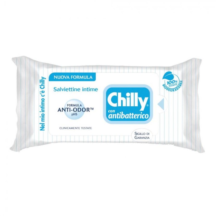 Salviette Antibatteriche Biodegradabili pH 5 Ipoallergeniche con Timo e Salvia - Chilly