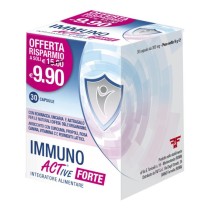 Immuno Active Forte Integratore con Echinacea Uncaria Astragalo Vitamina C 30 capsule - F&F