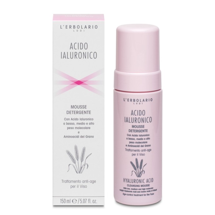Mousse Detergente Viso Acido Ialuronico Anti-age e Idratante 150ml - L'Erbolario