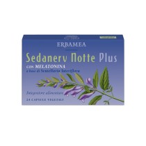 Sedanerv Notte Plus Integratore Rilassante Melatonina Senza Glutine 24 Capsule - Erbamea