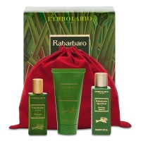 Set da Viaggio Rabarbaro Unisex 3 Prodotti Profumo Bagnoschiuma Crema 30-50ml - L\'Erbolario