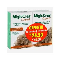 MiglioCres Integratore Naturale per Capelli Crescita e Vitalità 120 Capsule - F&F Srl