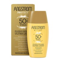 Fluido solare viso SPF50+ resistente all\'acqua ultra leggero - Angstrom