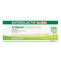 Enterolactis Integratore Probiotico Bevibile Senza Glutine e Lattosio 12 Flaconcini - Sofar