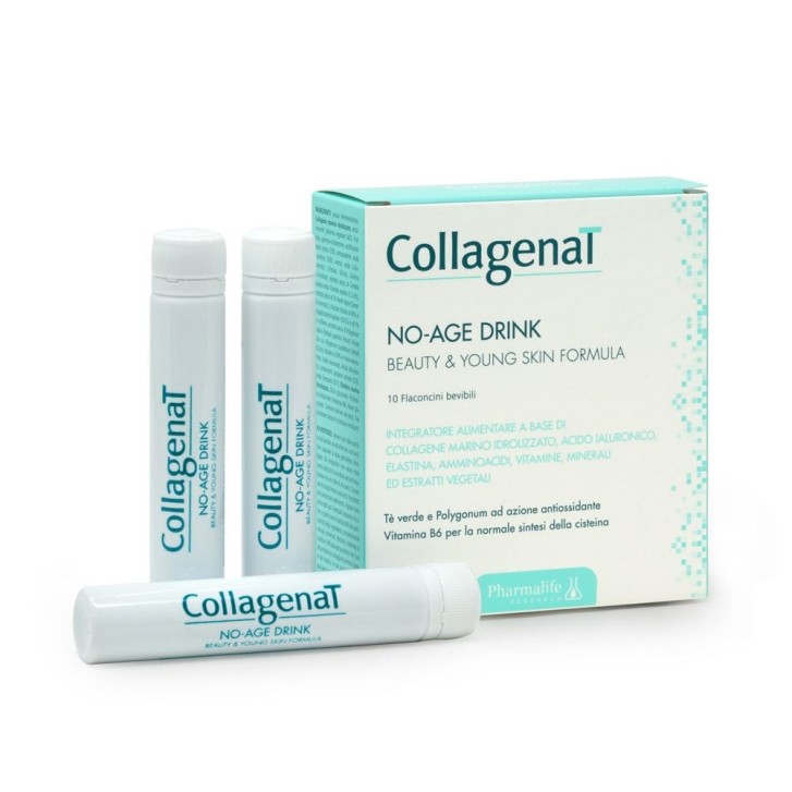 Collagenat No-Age Integratore Liquido per Pelle con Acido Ialuronico 10x25ml - PHARMALIFE