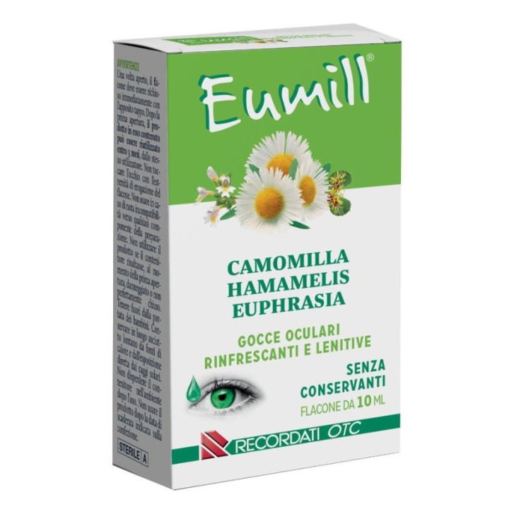 Eumill Gocce Oculari Rinfrescanti e Lenitive Senza Conservanti per Affaticamento 10ml