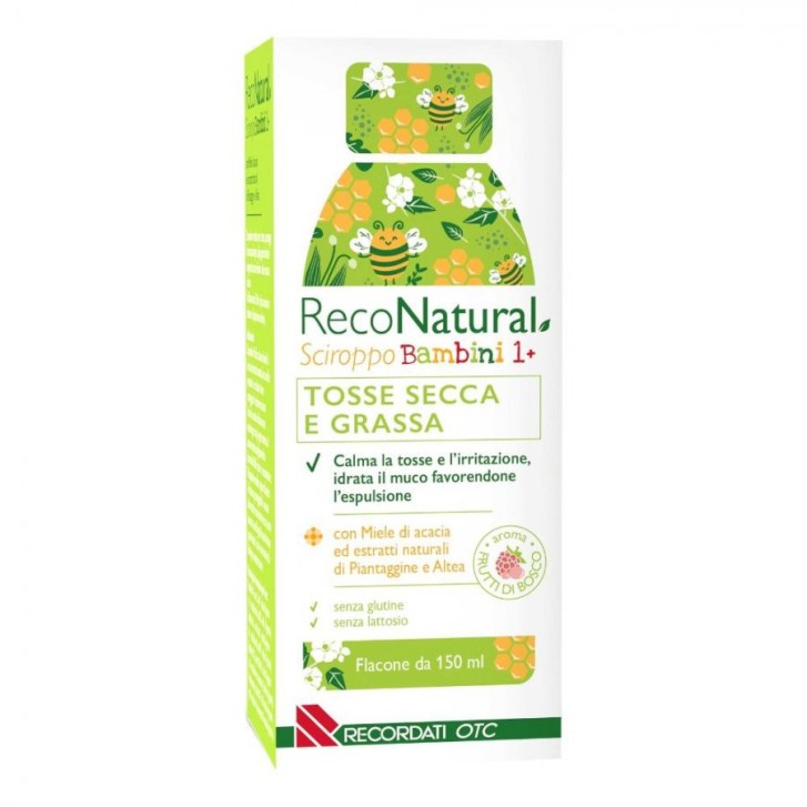 RecoNatural Sciroppo Tosse Bambini 1+ Frutti di Bosco Dispositivo Medico 150ml -  RECORDATI