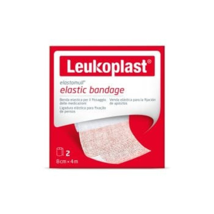 Elastomull Benda Elastica Alta Elasticità Antiscivolo 4m x 8cm - Leukoplast