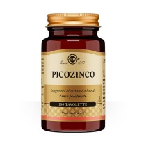 Picozinco Integratore di Zinco 11mg 100 Tavolette Vegano Senza Glutine e Lattosio - Solgar