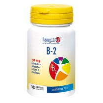 Integratore Riboflavina B2 50mg 100 Tavolette Vegan Senza Glutine - LongLife
