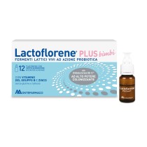 Lactoflorene Plus Bimbi Probiotico fermenti lattici vivi fragola 8 flaconcini - Montefarmaco