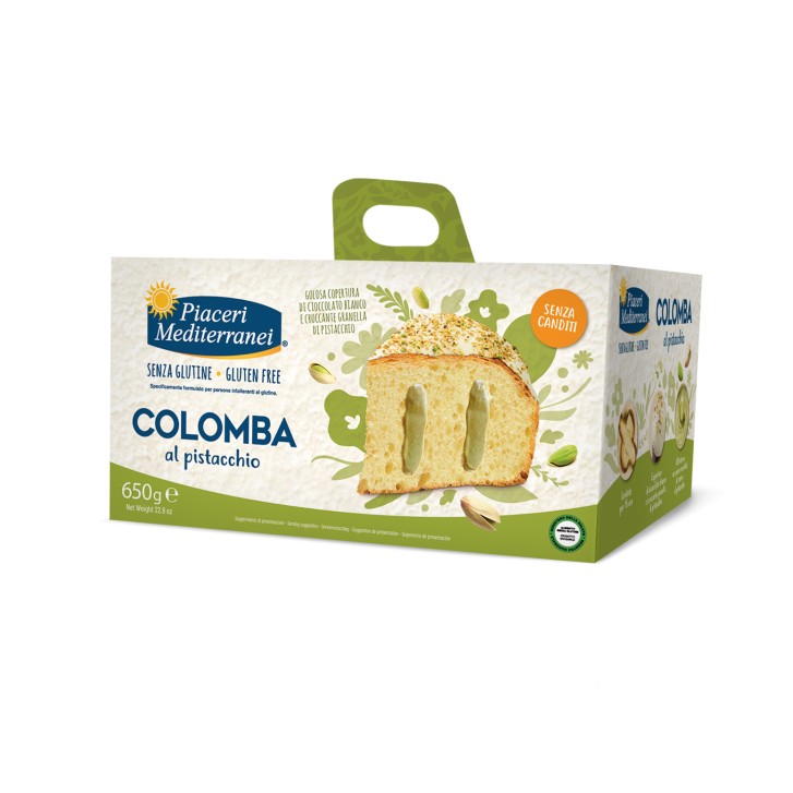 Colomba al Pistacchio Senza Glutine 650g - Piaceri Mediterranei