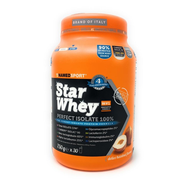 Star Whey Isolate Proteine Isolate Nocciola Senza Glutine 750g - Named Sport